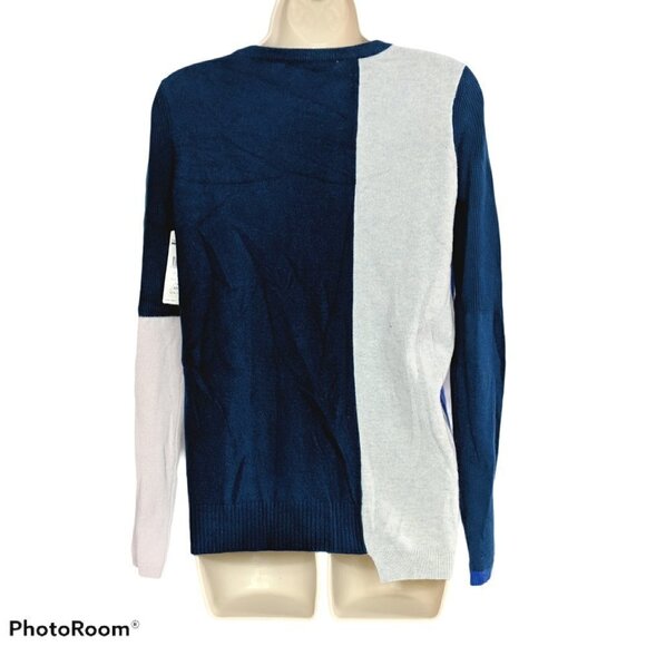 Duffy Cashmere Colorblock Pullover Sweater XS NWT - Picture 2 of 5